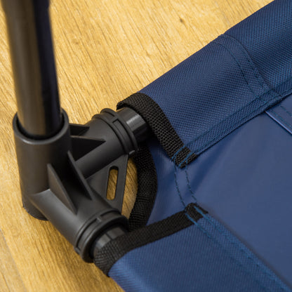 Dog Lounge Outdoor, Elevated Dog Bed for Large Dogs, Cooling Pet Lounge Cat Bed with Washable Mesh Metal Frame for Garden Camping, 92 x 76 x 18 cm, Blue