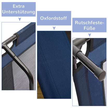 Dog Lounge Outdoor, Elevated Dog Bed for Large Dogs, Cooling Pet Lounge Cat Bed with Washable Mesh Metal Frame for Garden Camping, 92 x 76 x 18 cm, Blue