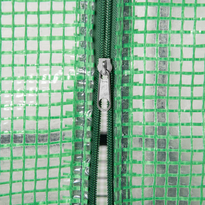 Garden Greenhouse with 4 Shelves and PE Cover Tube Steel Home Nursery Greenhouse for Plant and Flower Cultivation Pots 70x50x160 cm Green