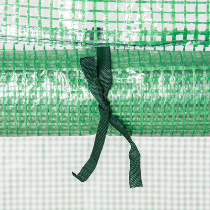 Garden Greenhouse with 4 Shelves and PE Cover Tube Steel Home Nursery Greenhouse for Plant and Flower Cultivation Pots 70x50x160 cm Green