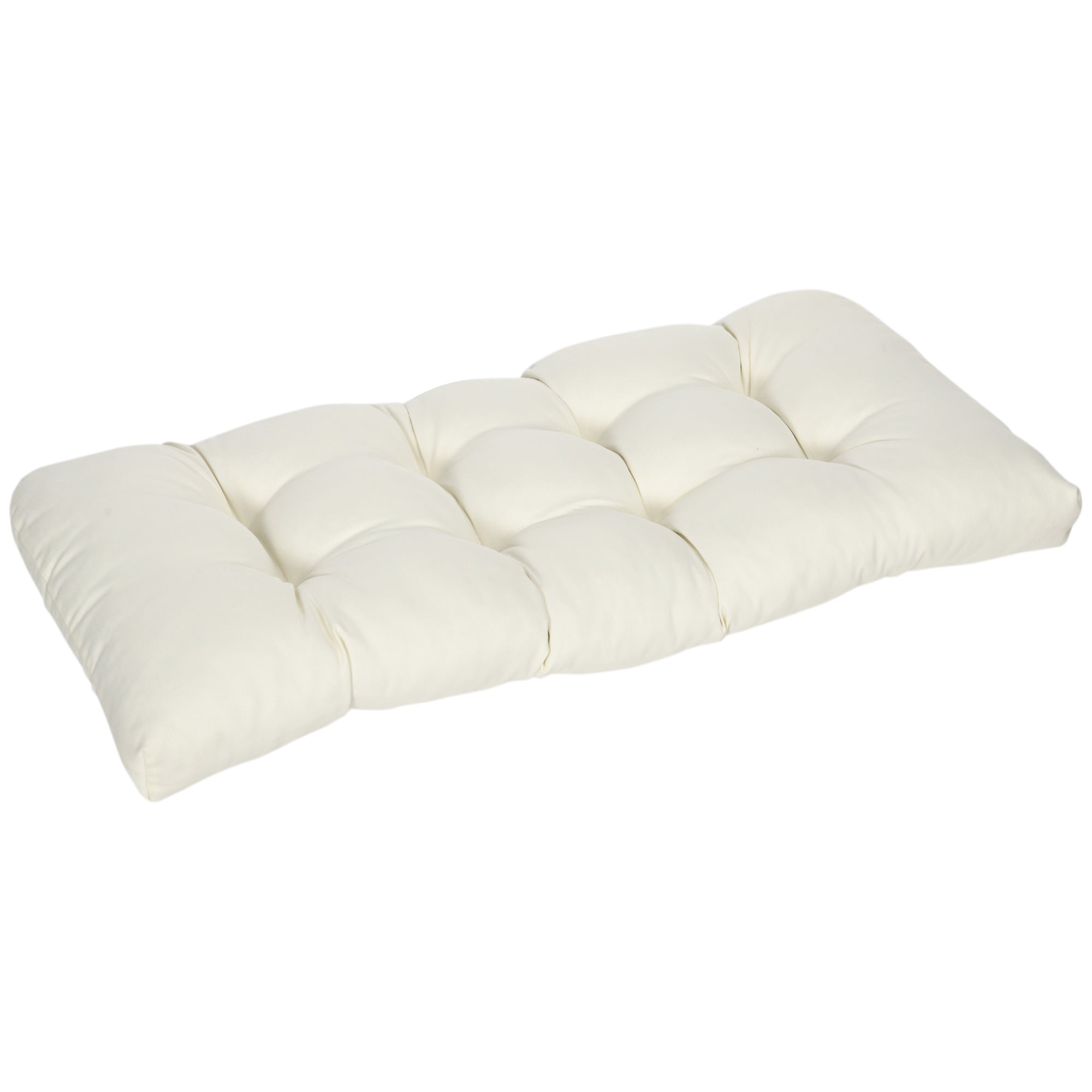 2-Seater Bench Cushion 43.3x18.9x3.1 inches Rectangular Cushion for Indoor and Outdoor Use Washable with 8 Stitches and Comfortable Seat for Chairs Sofas Cream