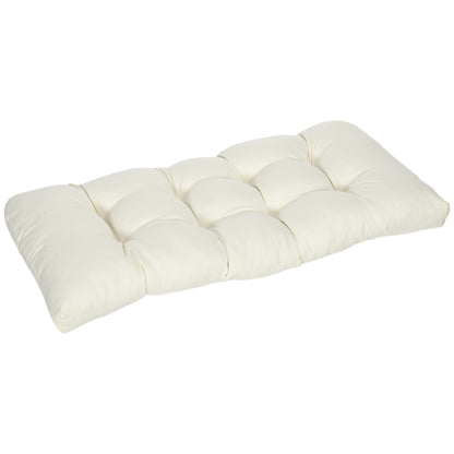 2-Seater Bench Cushion 43.3x18.9x3.1 inches Rectangular Cushion for Indoor and Outdoor Use Washable with 8 Stitches and Comfortable Seat for Chairs Sofas Cream