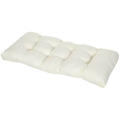2-Seater Bench Cushion 43.3x18.9x3.1 inches Rectangular Cushion for Indoor and Outdoor Use Washable with 8 Stitches and Comfortable Seat for Chairs Sofas Cream