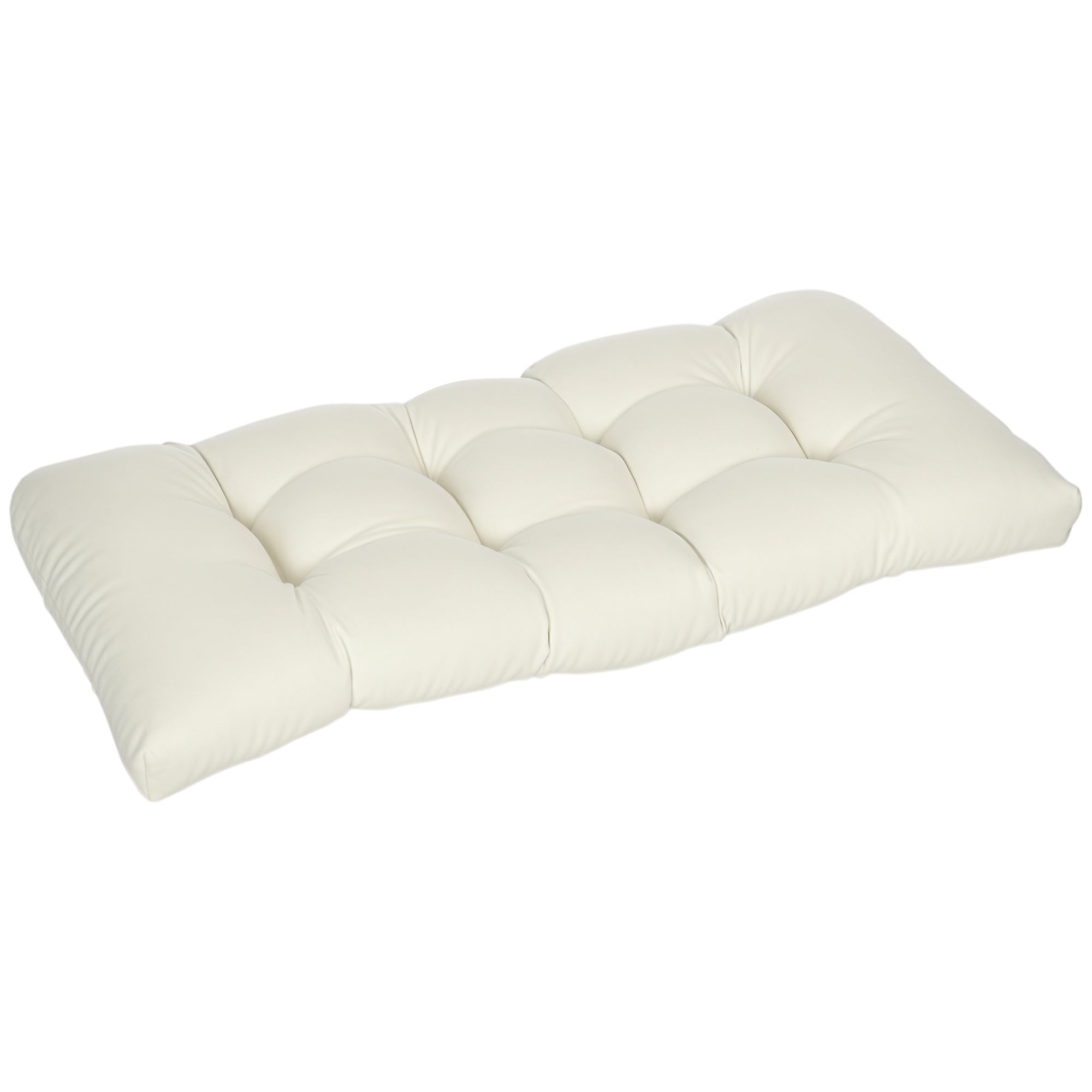 2-Seater Bench Cushion 43.3x18.9x3.1 inches Rectangular Cushion for Indoor and Outdoor Use Washable with 8 Stitches and Comfortable Seat for Chairs Sofas Cream