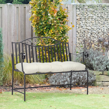 2-Seater Bench Cushion 43.3x18.9x3.1 inches Rectangular Cushion for Indoor and Outdoor Use Washable with 8 Stitches and Comfortable Seat for Chairs Sofas Cream