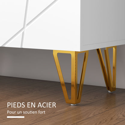 Shoe Cabinet, Shoe Storage Cabinet, 2 Doors with Soft Close Hinges, Adjustable Shelves, for 15-20 Pairs of Shoes, White Lacquer