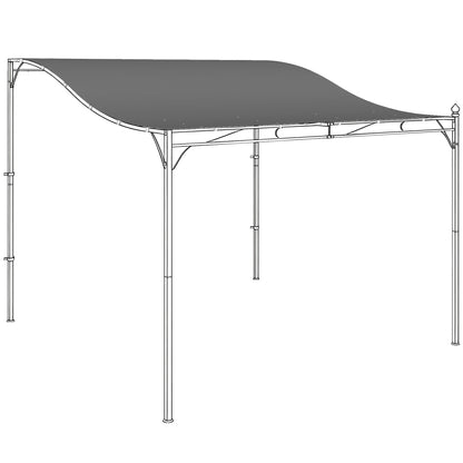 Replacement Pergola Canopy, 298 x 293 cm (9.8 x 9.6 ft) Sun Sail for 3 x 3 m Pavilion — Dark Gray