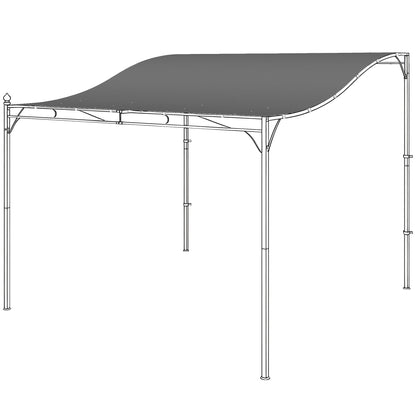 Replacement Pergola Canopy, 298 x 293 cm (9.8 x 9.6 ft) Sun Sail for 3 x 3 m Pavilion — Dark Gray