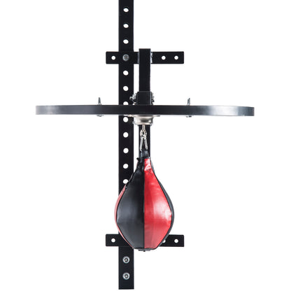 Boxing Platform with Speedball Φ21 cm, Punching Ball for Boxing Martial Arts Training, Wood and Steel