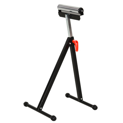 Roller Stand, Roller Support, Height Adjustable Work Stand, Roller Stand, Support Stand, up to 90 kg, Metal, Black, 44 x 50 x 68-110 cm