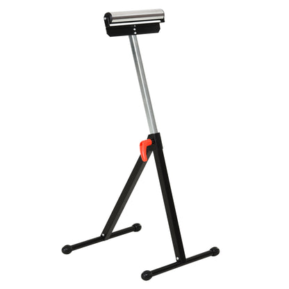 Roller Stand, Roller Support, Height Adjustable Work Stand, Roller Stand, Support Stand, up to 90 kg, Metal, Black, 44 x 50 x 68-110 cm