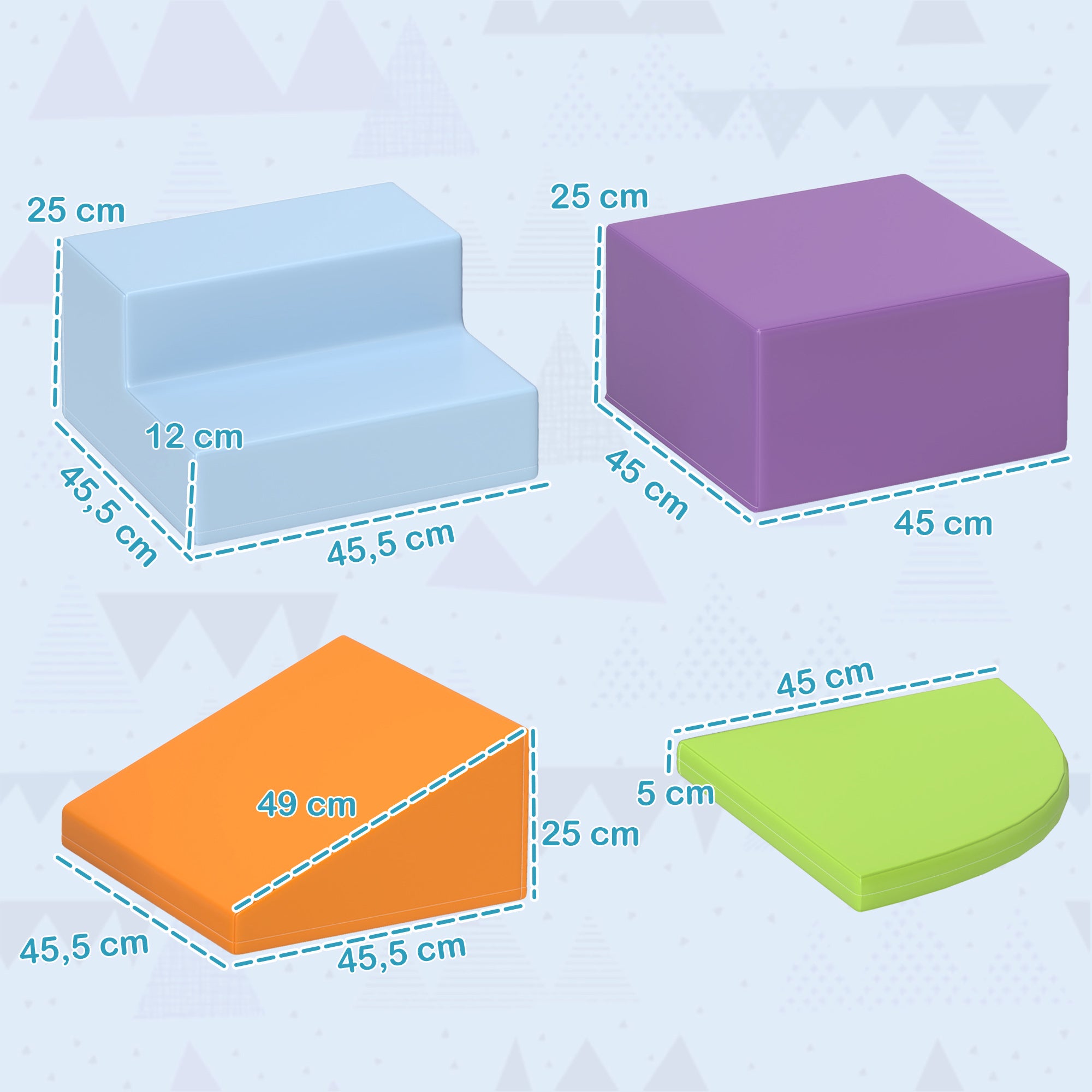 4 Piece Foam Building Blocks Children Soft Building Blocks Climbing Building Blocks Soft Giant Building Blocks Building Toys Large Building Blocks Foam Blocks Play Blocks for Baby & Toddlers Multicolor