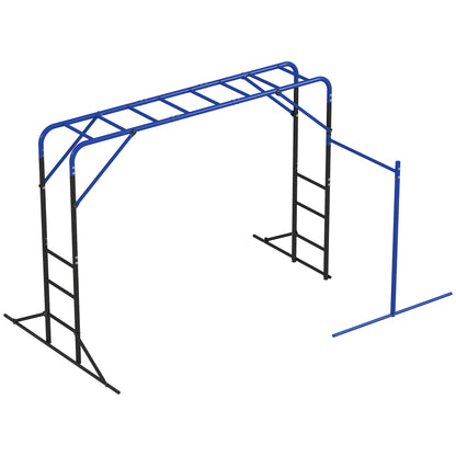Outdoor Climbing Frame with Pull-Up & Gym Bar — Climbing Tower for Kids 3–8 Years, Supports up to 331 lb, Black