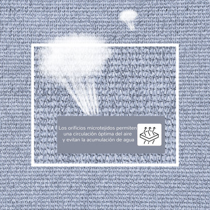 Rectangular Sun Shade Sail Awning 4x3 m UV Protection Terrace Awning with Carry Bag Stainless Steel Ring and Ropes for Garden Patio Gray