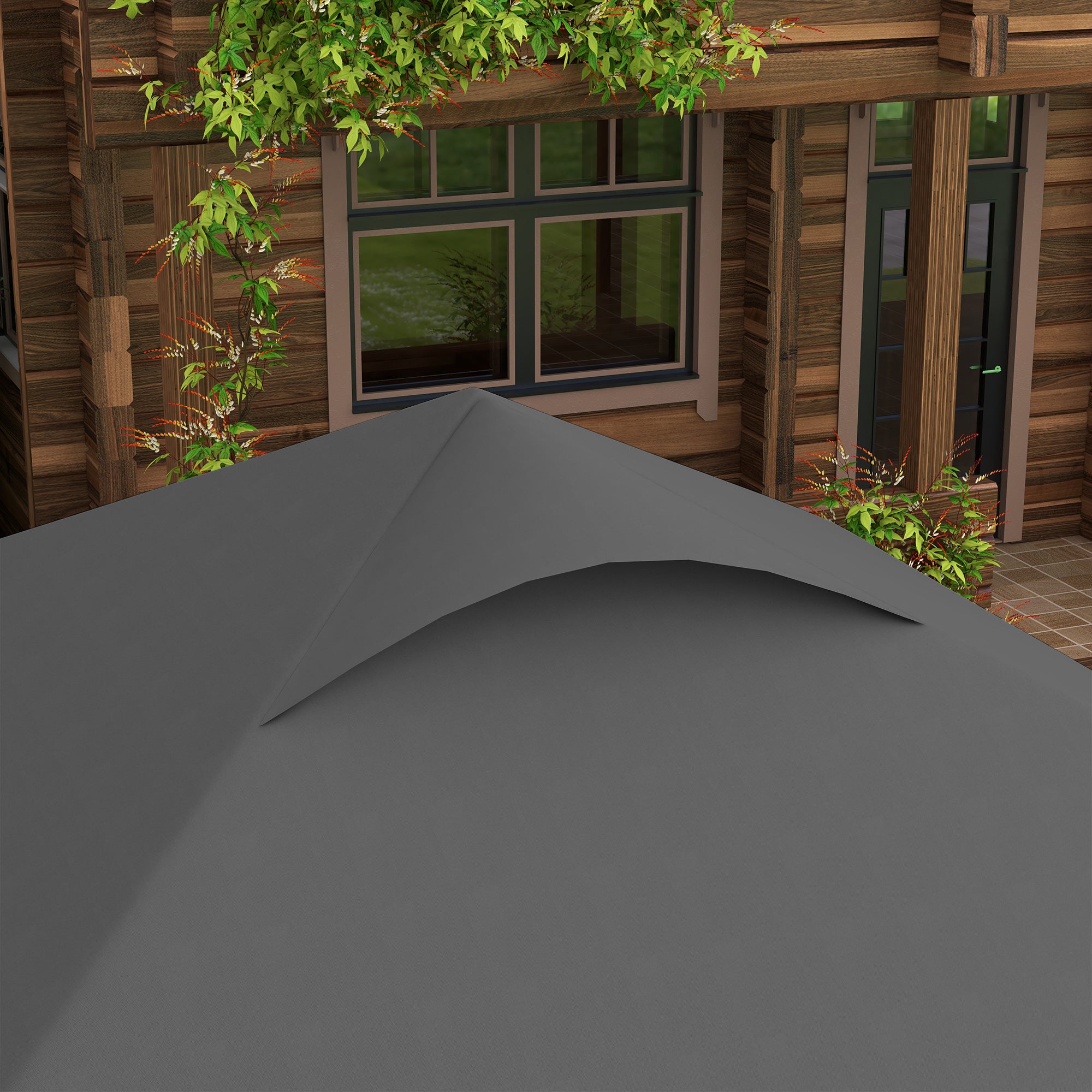 Garden Gazebo 2.5 x 2.5 m foldable pop-up barnum adjustable height on 4 levels Oxford fabric anti UV50+ steel frame carry bag included grey