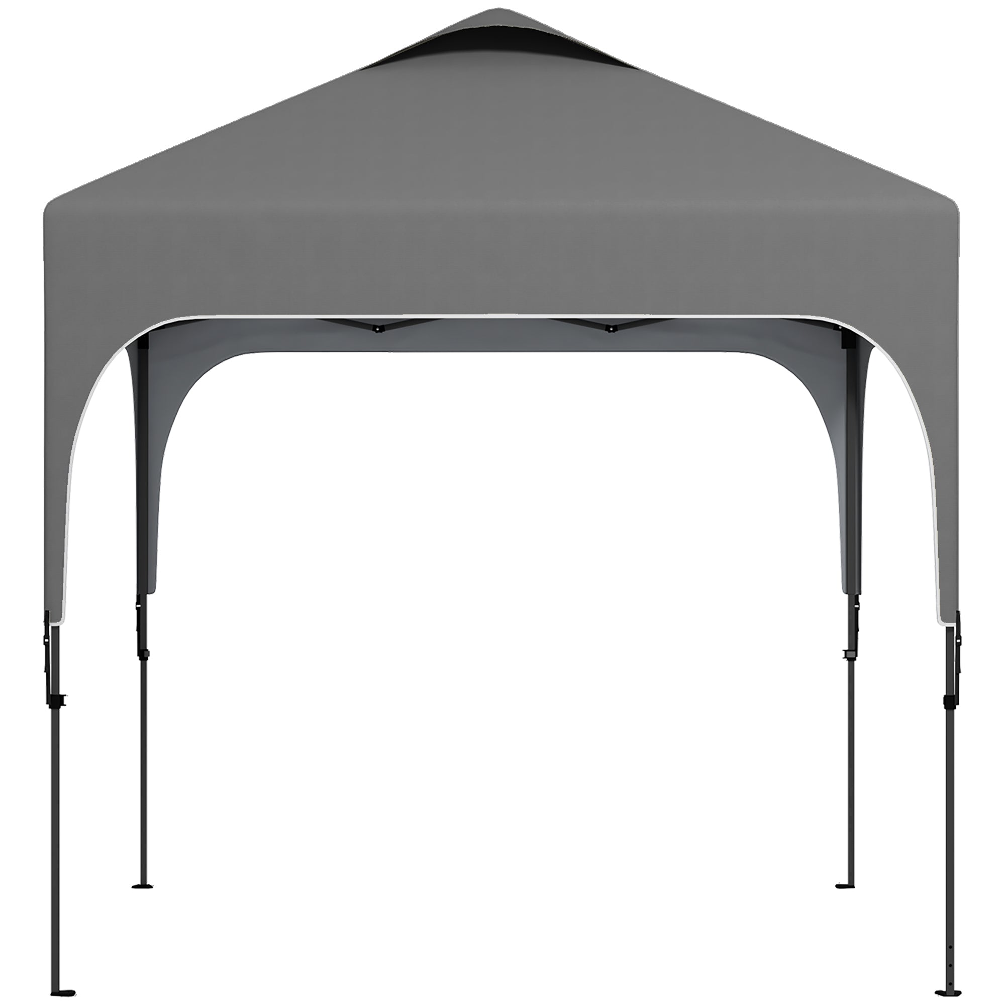 Garden Gazebo 2.5 x 2.5 m foldable pop-up barnum adjustable height on 4 levels Oxford fabric anti UV50+ steel frame carry bag included grey