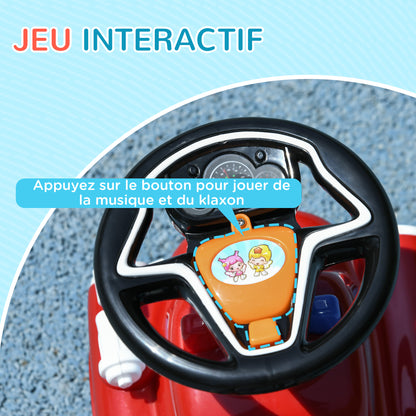 Push Car Walker Children's Fire Truck Push Toy 18-36 Months Storage Compartment Lights Music Red