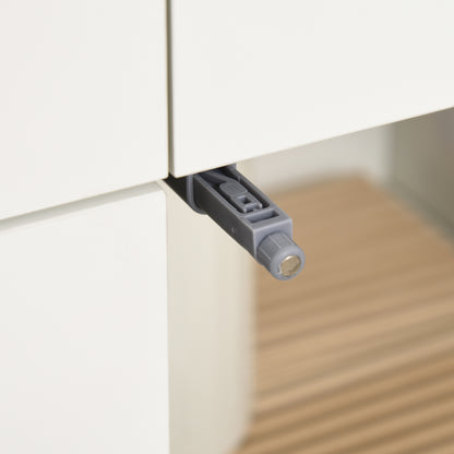 Kitchen Pantry Sideboard Kitchen Storage Cabinet with 4 Doors 2 Drawers and Adjustable Shelves for Dining Room Modern Style Anti-tip 60x35x170 cm White