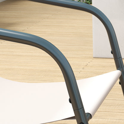 4-Piece Garden Furniture Set, Seating Group with 2 Chairs, 1 Loveseat, 1 Coffee Table with Tempered Glass, Patio Furniture for Balcony, Terrace, Mesh, Cream