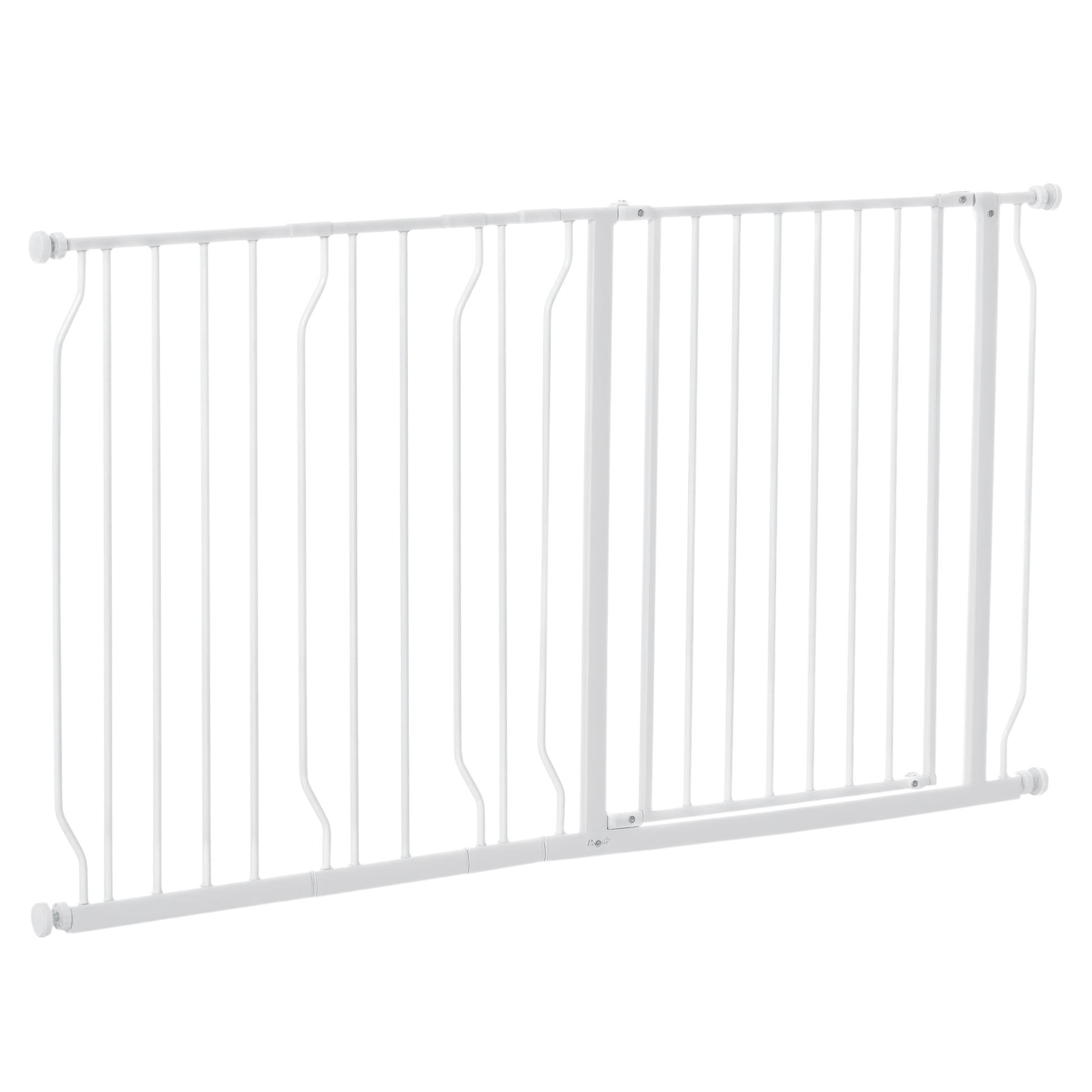 Door Guard Stair Protection with 10/20 cm Extension Door Guard without Drilling Stair Guard for Widths 75-145 cm Swivel on Both Sides Steel White