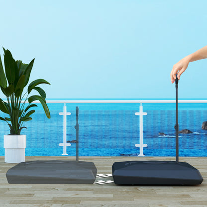 Umbrella Stand for up to 160 kg Fillable Cantilever Umbrella Stand, Umbrella Stand with Wheels, Handle Square Umbrella Holder Umbrella Weight Stand for Umbrella 135/140/160mm, for Balcony Black