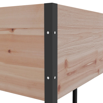 Raised Planter on Legs with 4 Wheels, Irrigation Inserts + Drainage Fleece included Spruce Wood and Metal