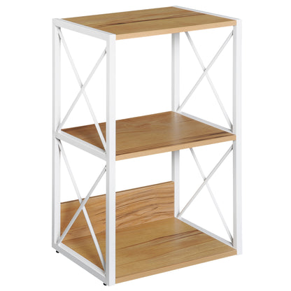 Shelf Unit for Living Room Kitchen, Bathroom 3-Tier Space Saver Wood 40x35x72.5cm