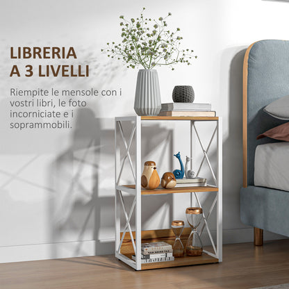 Shelf Unit for Living Room Kitchen, Bathroom 3-Tier Space Saver Wood 40x35x72.5cm