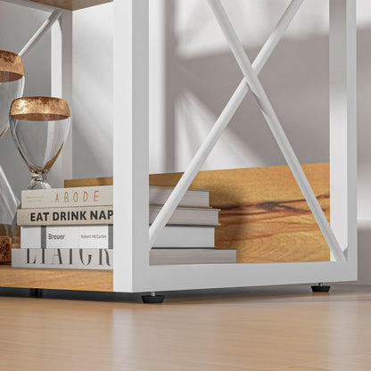 Shelf Unit for Living Room Kitchen, Bathroom 3-Tier Space Saver Wood 40x35x72.5cm