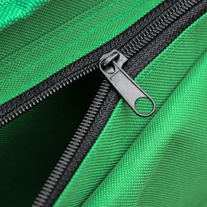 Camping Bed Folding Bed Portable with Side Pocket Cup Holder up to 136 kg load capacity Steel Oxford Green+Black 190 x 65 x 40 cm