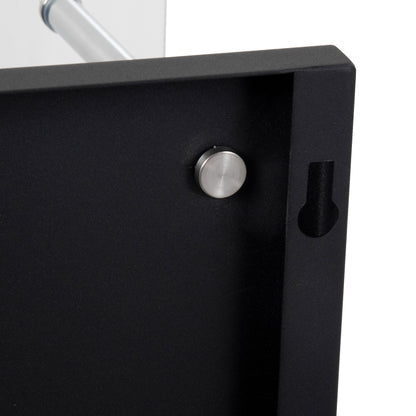 Wall-Mounted Bioethanol Fireplace Ethanol Stove 1.5 L Capacity 3-Hour Combustion Stainless Steel Tank for 20-25 m² 60x22x40 cm Black