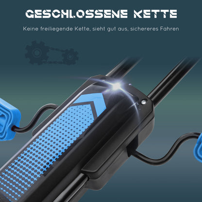 Go-Kart, Kids Vehicle with Adjustable Seat, Pedal Car with Rubber Tires, Pedal and Handbrake, Go Cart for 5-12 Years Kids, Outdoor, Blue