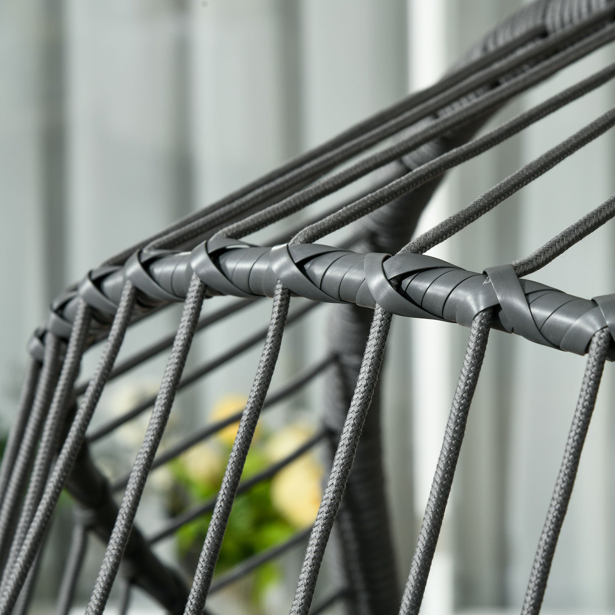 Hanging Chair with Stand, Egg-shaped Hanging Swing with Removable Cushion, Cup Holder, Foldable Hammock for Outdoor Hanging Chair Indoor Outdoor, Patio, Garden, Gray