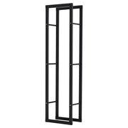 Firewood Rack Metal 40 x 25 x 150 cm Firewood Storage Aid Steel Frame up to 100kg Firewood Shelter Outdoor Wood Rack Firewood Rack for Garden Patio Outdoor Black