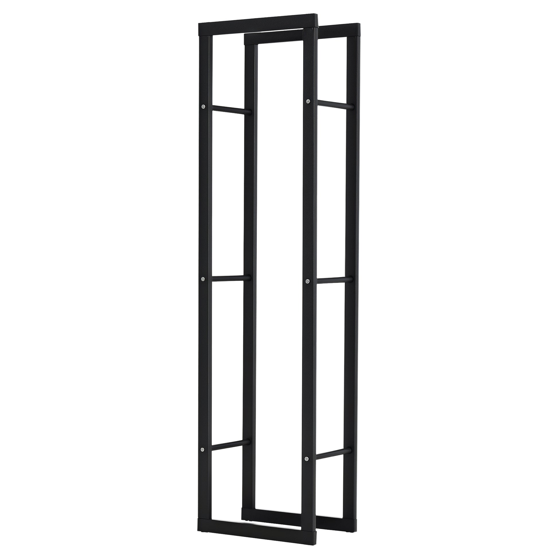 Firewood Rack Metal 40 x 25 x 150 cm Firewood Storage Aid Steel Frame up to 100kg Firewood Shelter Outdoor Wood Rack Firewood Rack for Garden Patio Outdoor Black