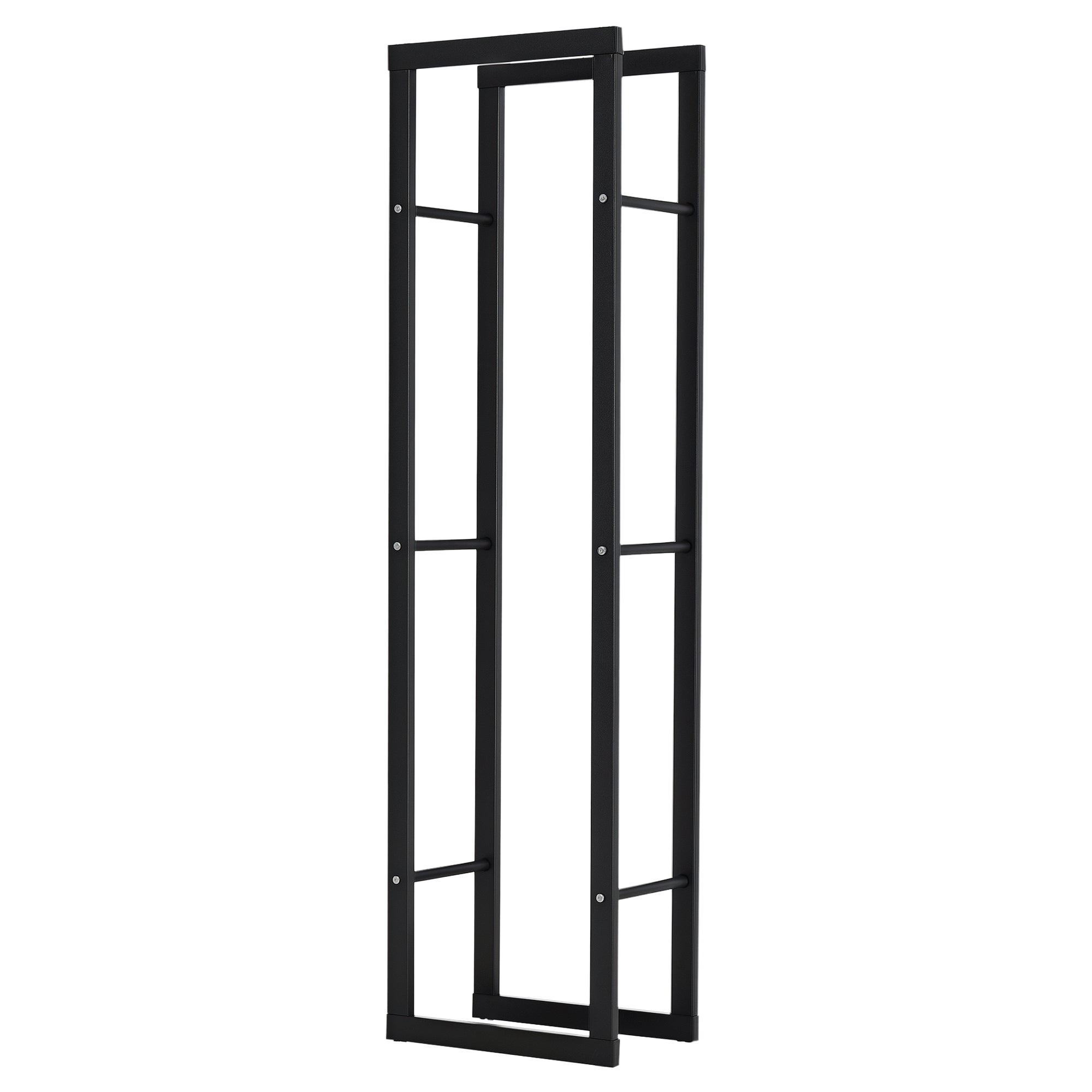 Firewood Rack Metal 40 x 25 x 150 cm Firewood Storage Aid Steel Frame up to 100kg Firewood Shelter Outdoor Wood Rack Firewood Rack for Garden Patio Outdoor Black