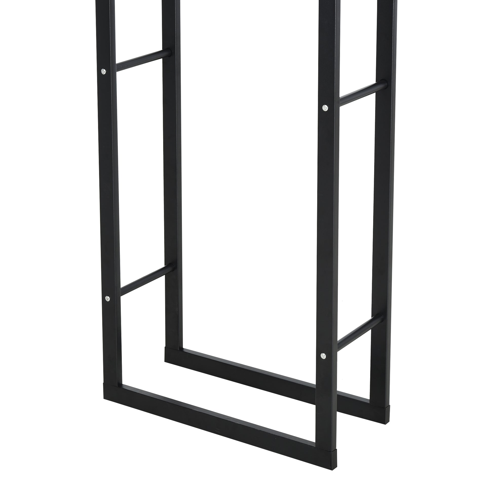 Firewood Rack Metal 40 x 25 x 150 cm Firewood Storage Aid Steel Frame up to 100kg Firewood Shelter Outdoor Wood Rack Firewood Rack for Garden Patio Outdoor Black