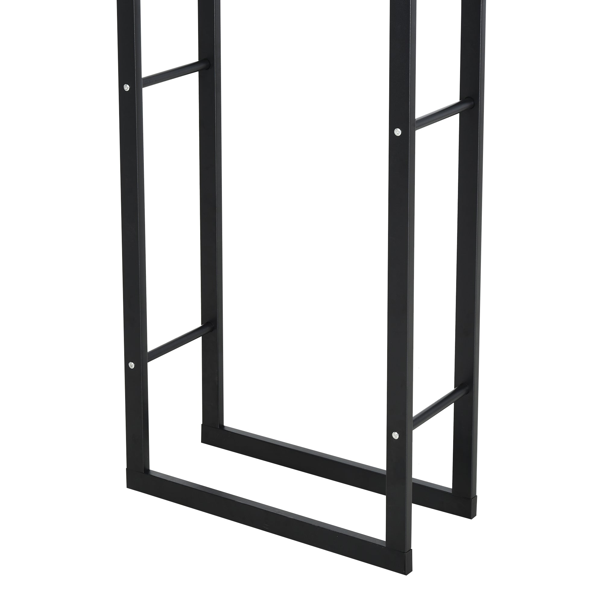 Firewood Rack Metal 40 x 25 x 150 cm Firewood Storage Aid Steel Frame up to 100kg Firewood Shelter Outdoor Wood Rack Firewood Rack for Garden Patio Outdoor Black