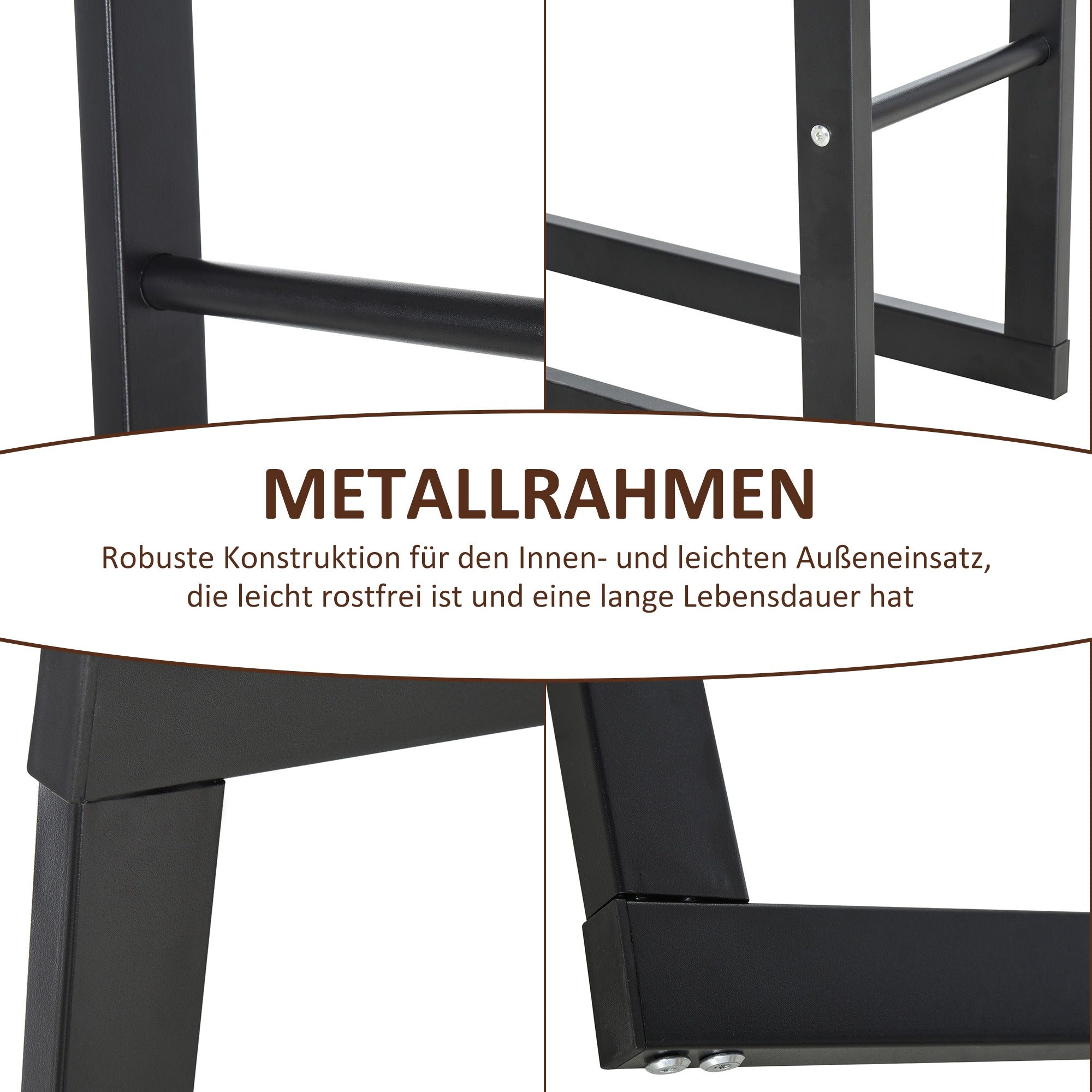 Firewood Rack Metal 40 x 25 x 150 cm Firewood Storage Aid Steel Frame up to 100kg Firewood Shelter Outdoor Wood Rack Firewood Rack for Garden Patio Outdoor Black