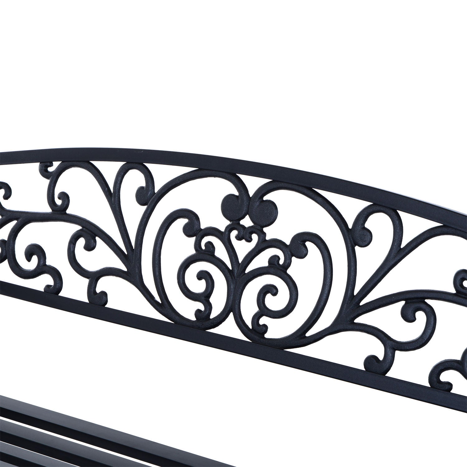 2-Seater Garden Bench 240kg Load Capacity Bench Suitable for Indoor and Outdoor Use 127x60x85 cm Black