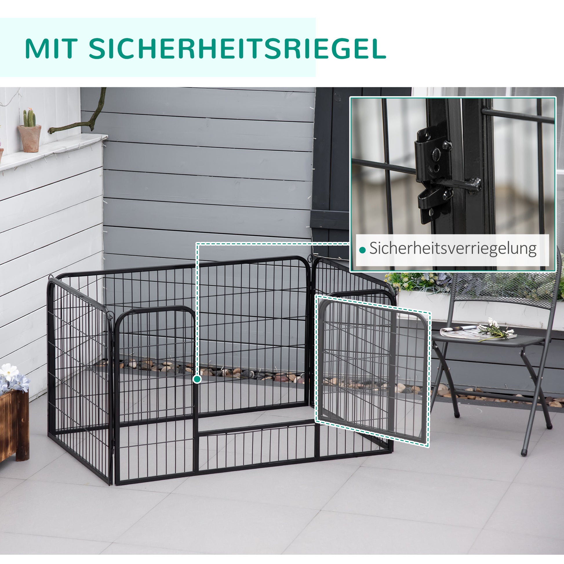 Puppy Playpen Puppy Enclosure Playpen Play Yard Puppy Gate 70 x 80 cm