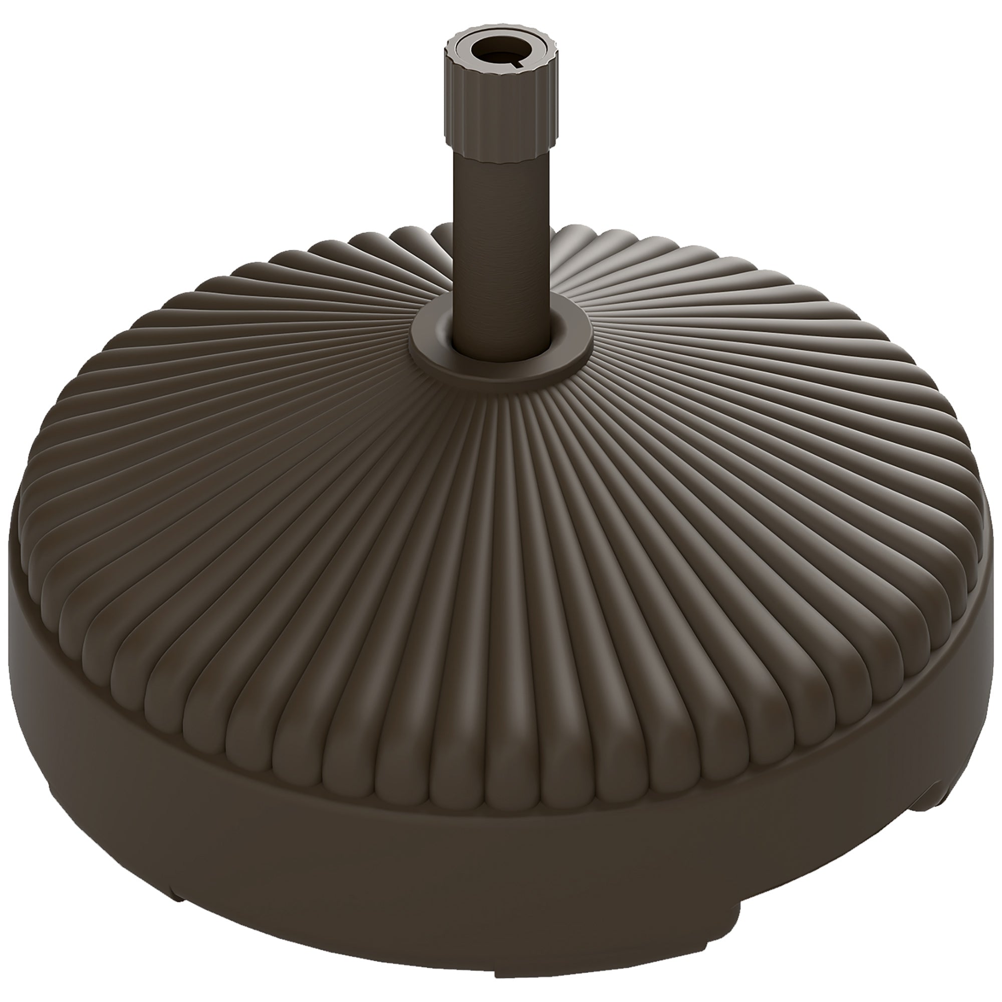 Round Umbrella Base Umbrella Stand Umbrella Stand Fillable with 23L Water or 28kg Sand for Garden Terrace Brown