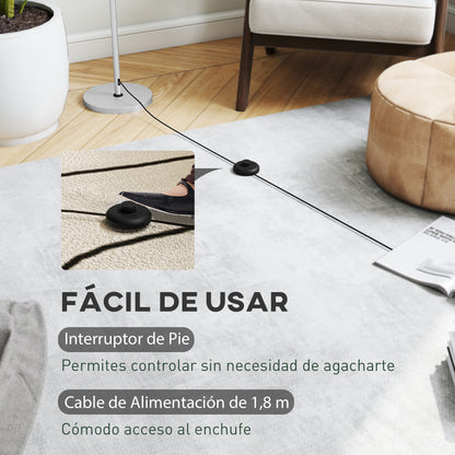 Modern 155 cm Floor Lamp Floor Lamp for Living Room with Bowl Shade Reflecting Light Foot Switch E27 Socket Bulb Not Included for Bedroom Office Living Room Silver