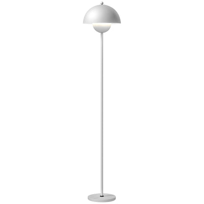 Modern 155 cm Floor Lamp Floor Lamp for Living Room with Bowl Shade Reflecting Light Foot Switch E27 Socket Bulb Not Included for Bedroom Office Living Room Silver