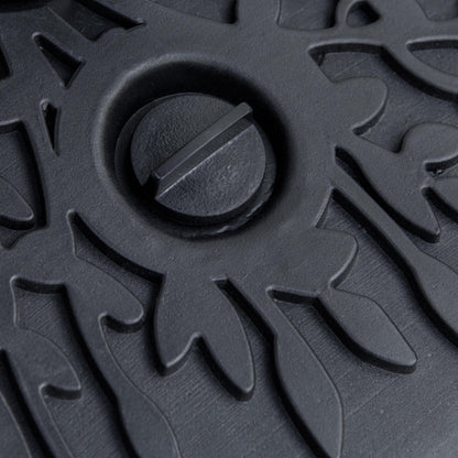 Wall-Mounted Umbrella Base Ø38/48 mm Semicircular Fillable Parasol Stand with 21 kg Water or 18 kg Sand for Garden Patio Terrace Outdoor 50x31x38 cm Black