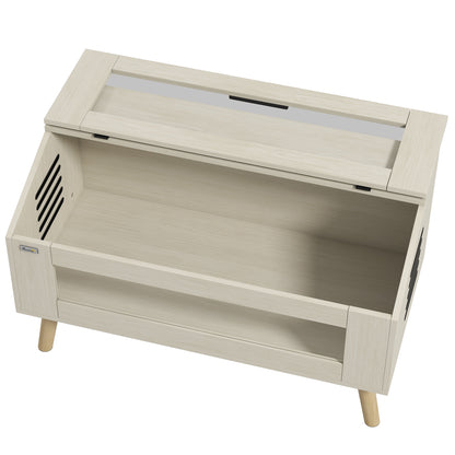 Terrarium for Reptiles, 140L Reptile Feeding Box with Tempered Glass Windows, Lid, Legs, Reptile Breeding Box for Amphibians, Spider, Oak, 100 x 50 x 60 cm