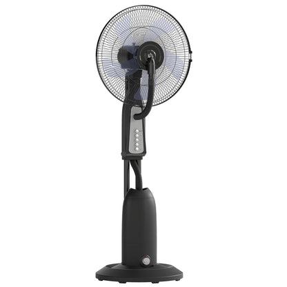 Water Cooling Fan, Stand Fan with Adjustable Spray Mist, 3 Speeds, 3L Water Tank, 75° Oscillating, 90W Water Fan with Wheels, 125cm