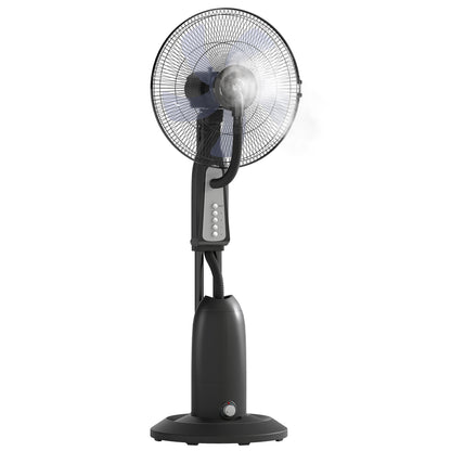 Water Cooling Fan, Stand Fan with Adjustable Spray Mist, 3 Speeds, 3L Water Tank, 75° Oscillating, 90W Water Fan with Wheels, 125cm