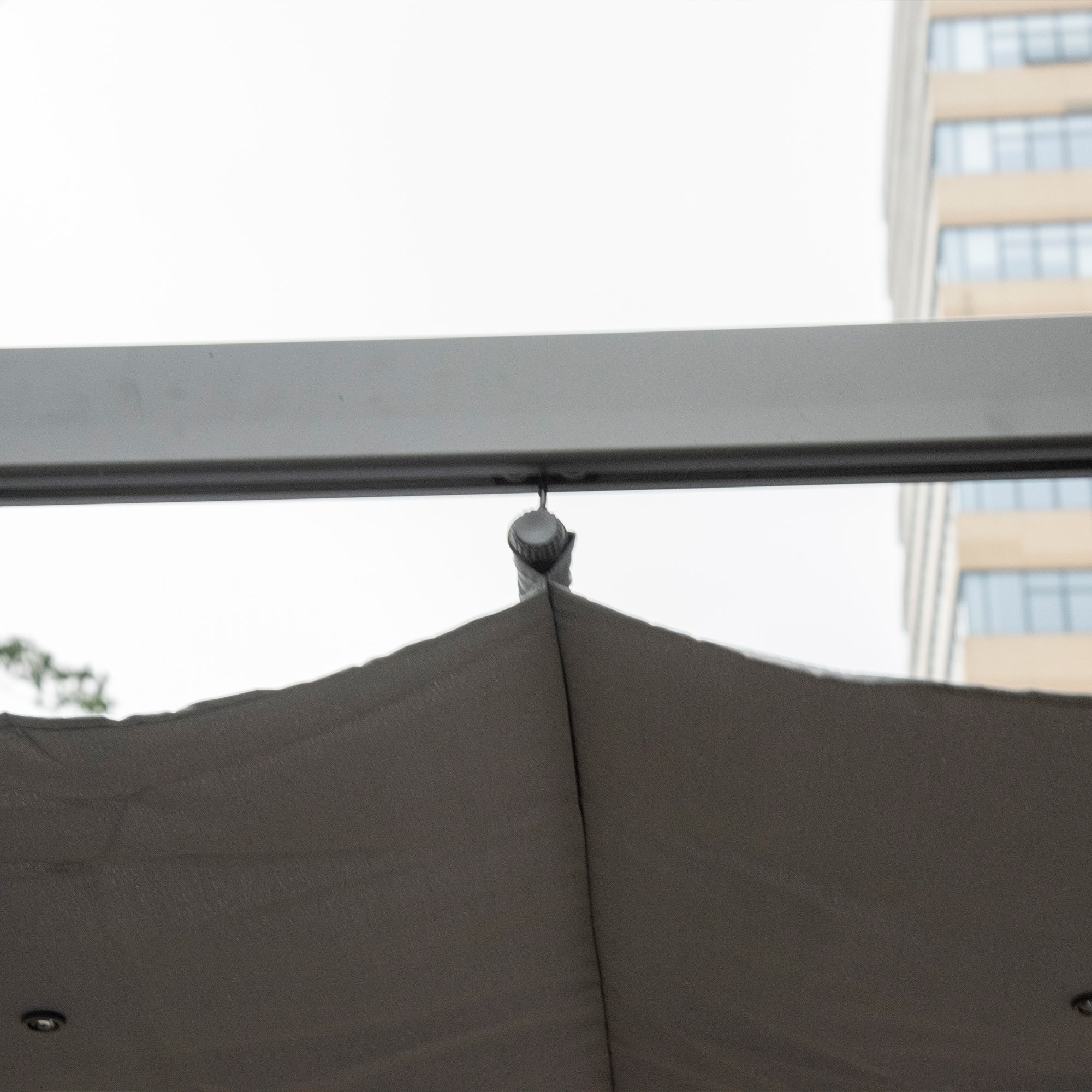 Pergola Pavilion Patio Cover with Sliding Roof Garden Aluminum Charcoal Gray + Dark Gray 3x3x2.23m