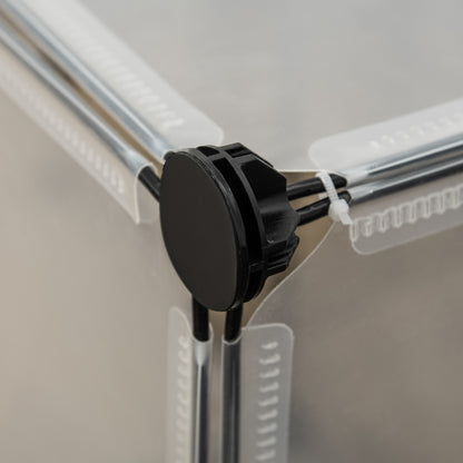 Small Animal Cage Pet Playpen with 27 Panels and Customizable Shape for Guinea Pigs Rabbits Chinchillas 140x70x90 cm Transparent